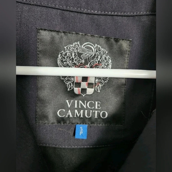 Vince Camuto zip up navy blue soft shell Moto Jacket bikercore Woman small - Picture 9 of 11